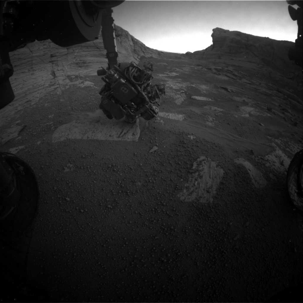 Nasa's Mars rover Curiosity acquired this image using its Front Hazard Avoidance Camera (Front Hazcam) on Sol 3321, at drive 3204, site number 91