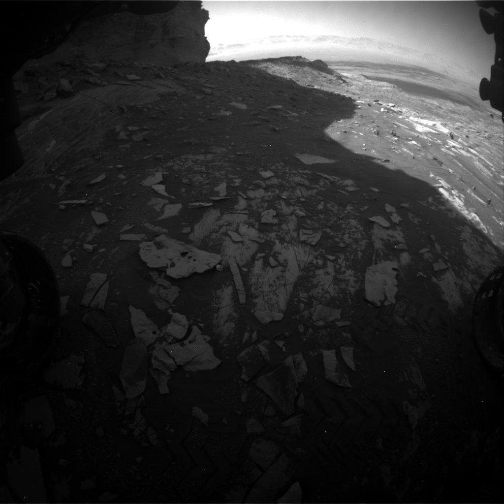 Nasa's Mars rover Curiosity acquired this image using its Front Hazard Avoidance Camera (Front Hazcam) on Sol 3322, at drive 0, site number 92