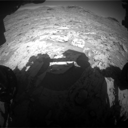 Nasa's Mars rover Curiosity acquired this image using its Front Hazard Avoidance Camera (Front Hazcam) on Sol 3329, at drive 372, site number 92