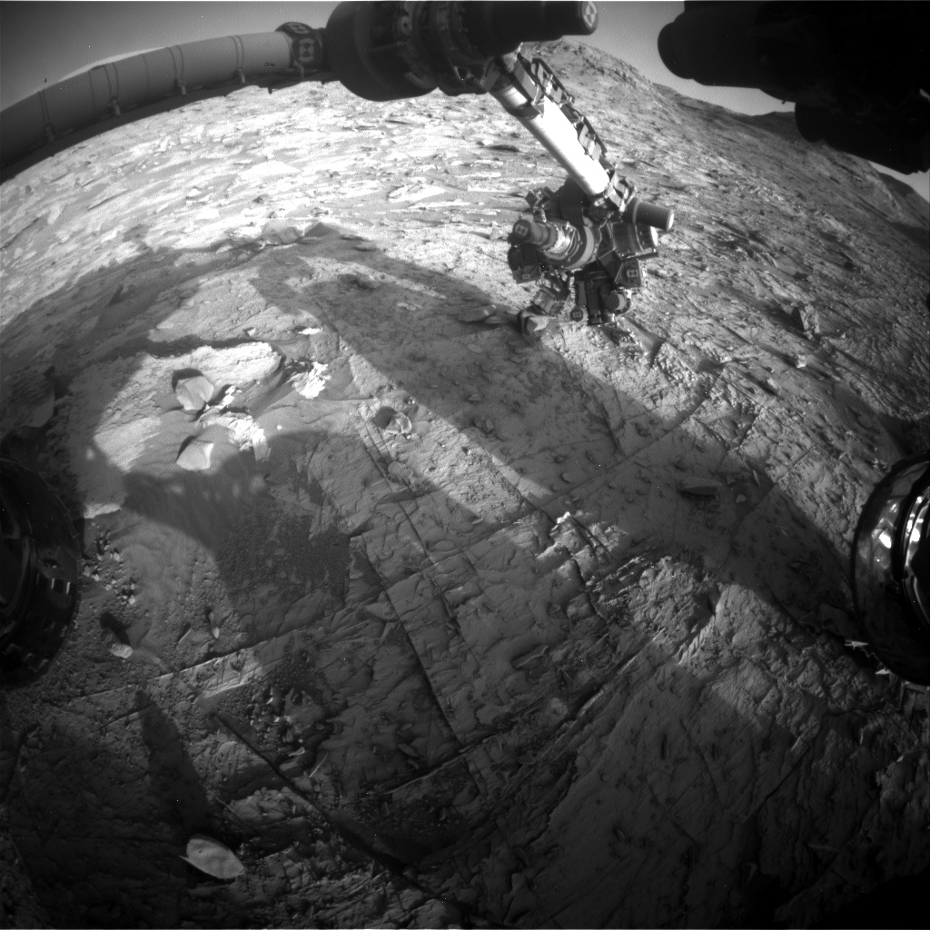 Nasa's Mars rover Curiosity acquired this image using its Front Hazard Avoidance Camera (Front Hazcam) on Sol 3330, at drive 420, site number 92