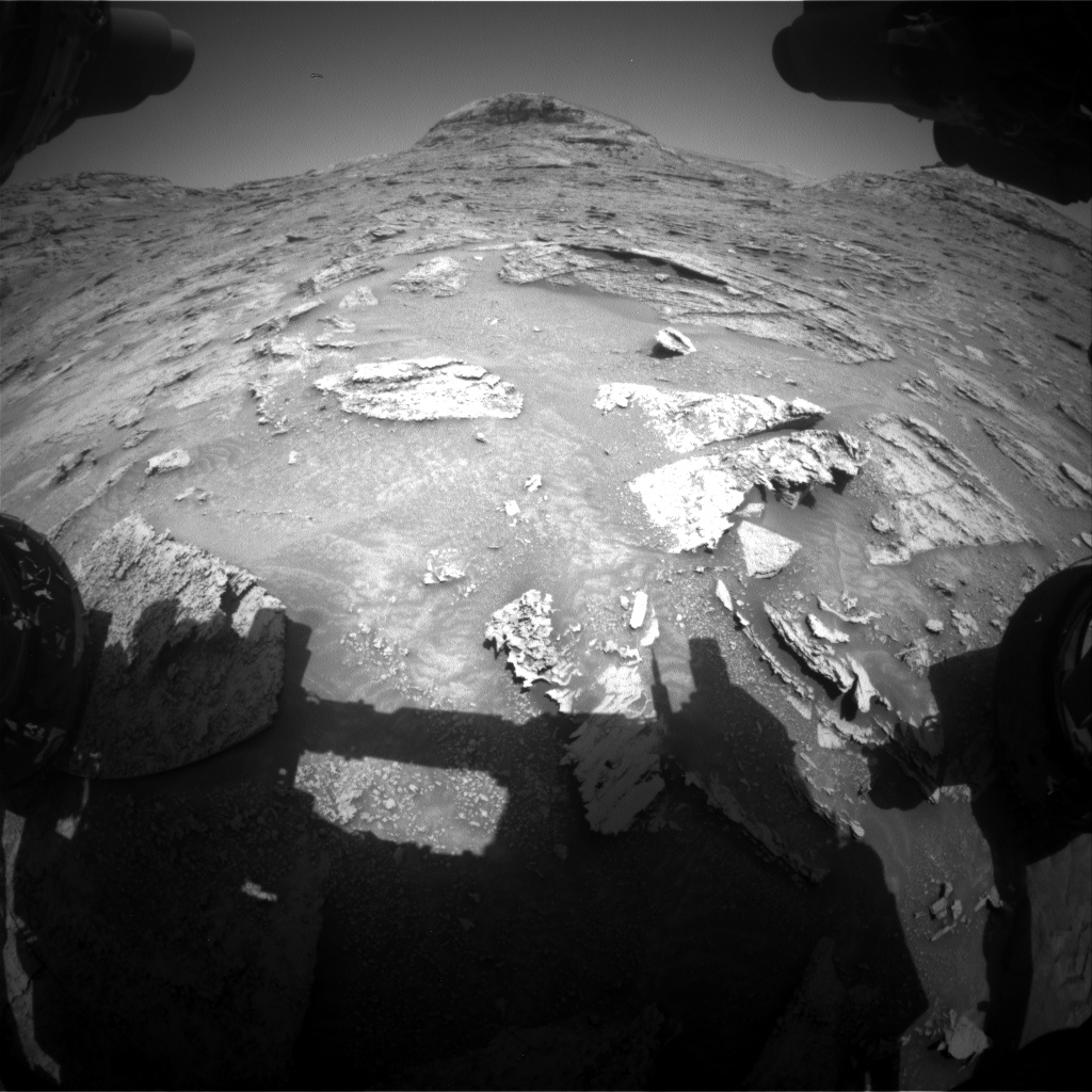 Nasa's Mars rover Curiosity acquired this image using its Front Hazard Avoidance Camera (Front Hazcam) on Sol 3339, at drive 1230, site number 92
