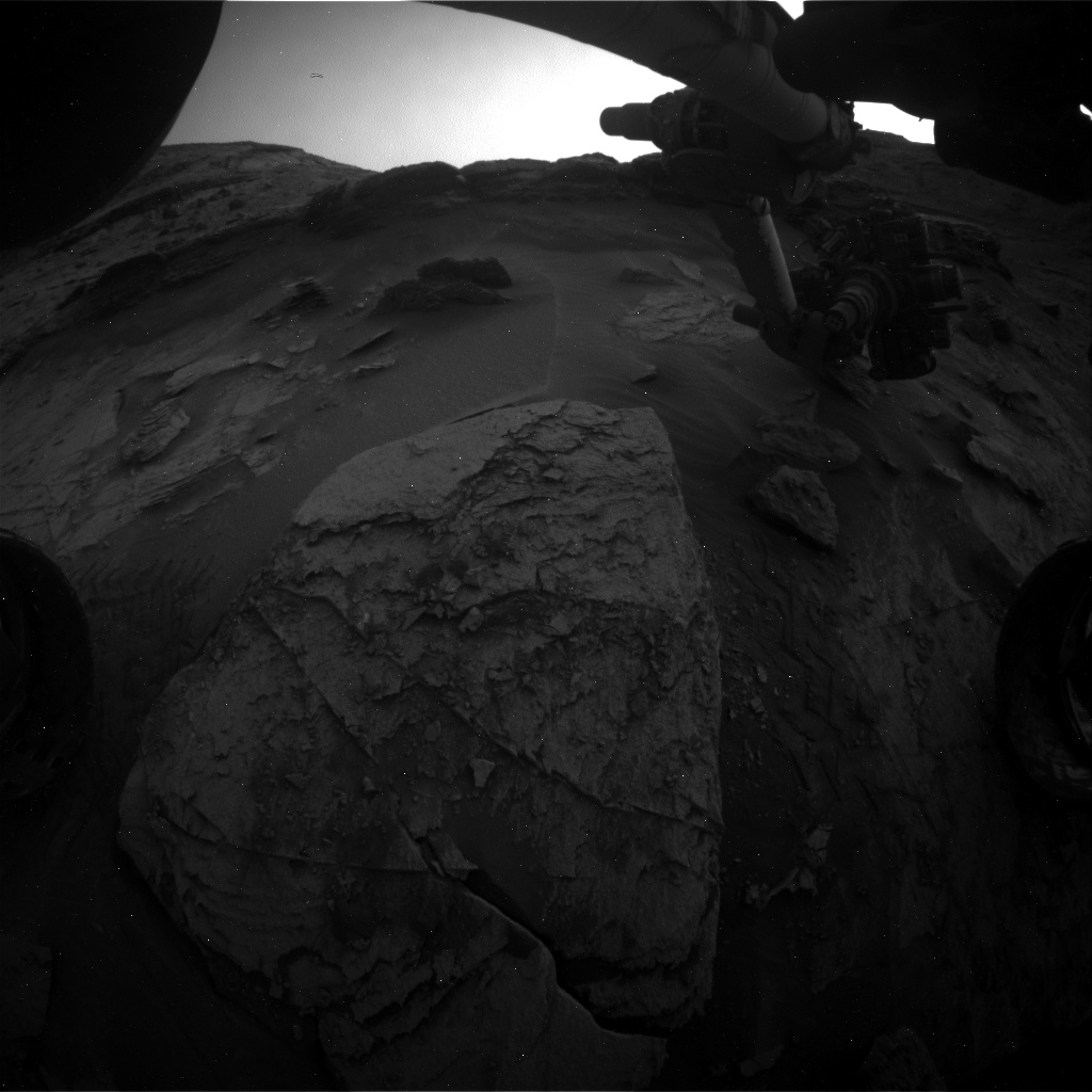 Nasa's Mars rover Curiosity acquired this image using its Front Hazard Avoidance Camera (Front Hazcam) on Sol 3364, at drive 2864, site number 92
