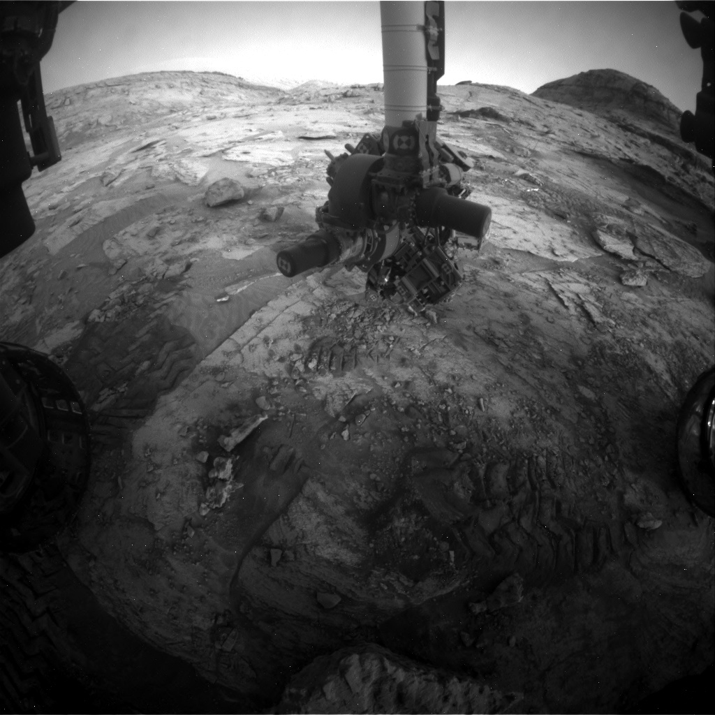 Nasa's Mars rover Curiosity acquired this image using its Front Hazard Avoidance Camera (Front Hazcam) on Sol 3371, at drive 3072, site number 92