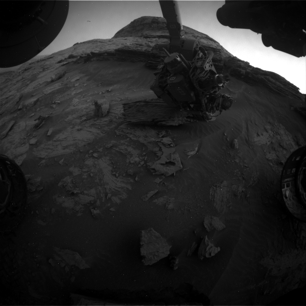 Nasa's Mars rover Curiosity acquired this image using its Front Hazard Avoidance Camera (Front Hazcam) on Sol 3374, at drive 0, site number 93