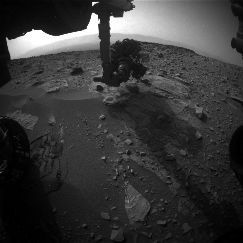 Nasa's Mars rover Curiosity acquired this image using its Front Hazard Avoidance Camera (Front Hazcam) on Sol 3388, at drive 1866, site number 93
