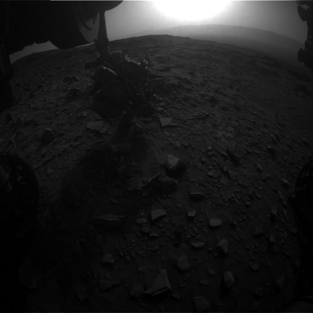Nasa's Mars rover Curiosity acquired this image using its Front Hazard Avoidance Camera (Front Hazcam) on Sol 3392, at drive 2080, site number 93