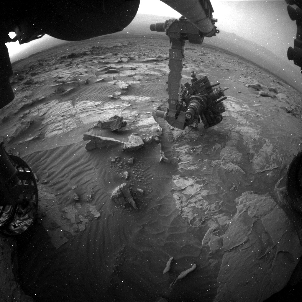 Nasa's Mars rover Curiosity acquired this image using its Front Hazard Avoidance Camera (Front Hazcam) on Sol 3409, at drive 2662, site number 93