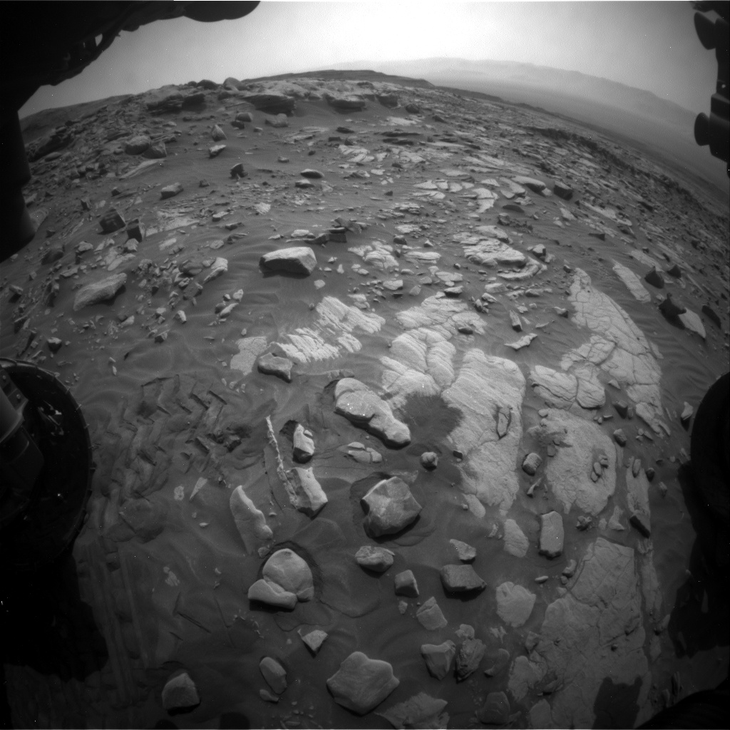 Nasa's Mars rover Curiosity acquired this image using its Front Hazard Avoidance Camera (Front Hazcam) on Sol 3413, at drive 2928, site number 93