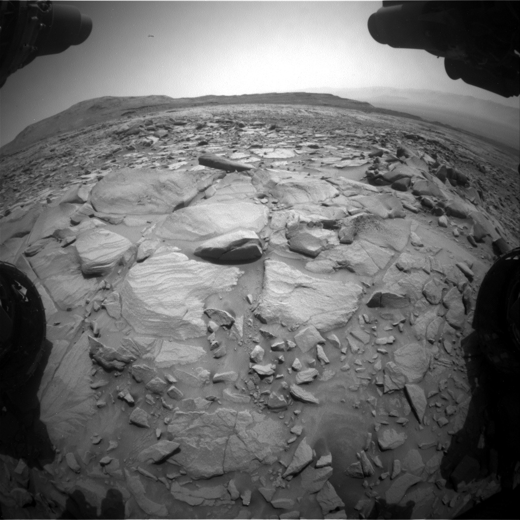 Nasa's Mars rover Curiosity acquired this image using its Front Hazard Avoidance Camera (Front Hazcam) on Sol 3415, at drive 3078, site number 93