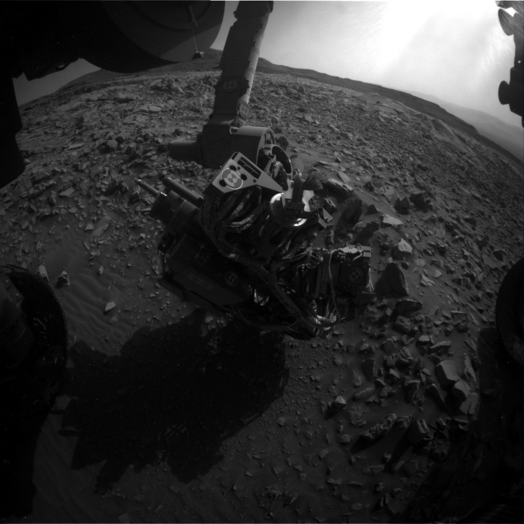 Nasa's Mars rover Curiosity acquired this image using its Front Hazard Avoidance Camera (Front Hazcam) on Sol 3419, at drive 3240, site number 93