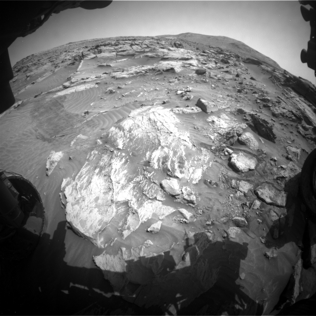 Nasa's Mars rover Curiosity acquired this image using its Front Hazard Avoidance Camera (Front Hazcam) on Sol 3437, at drive 568, site number 94