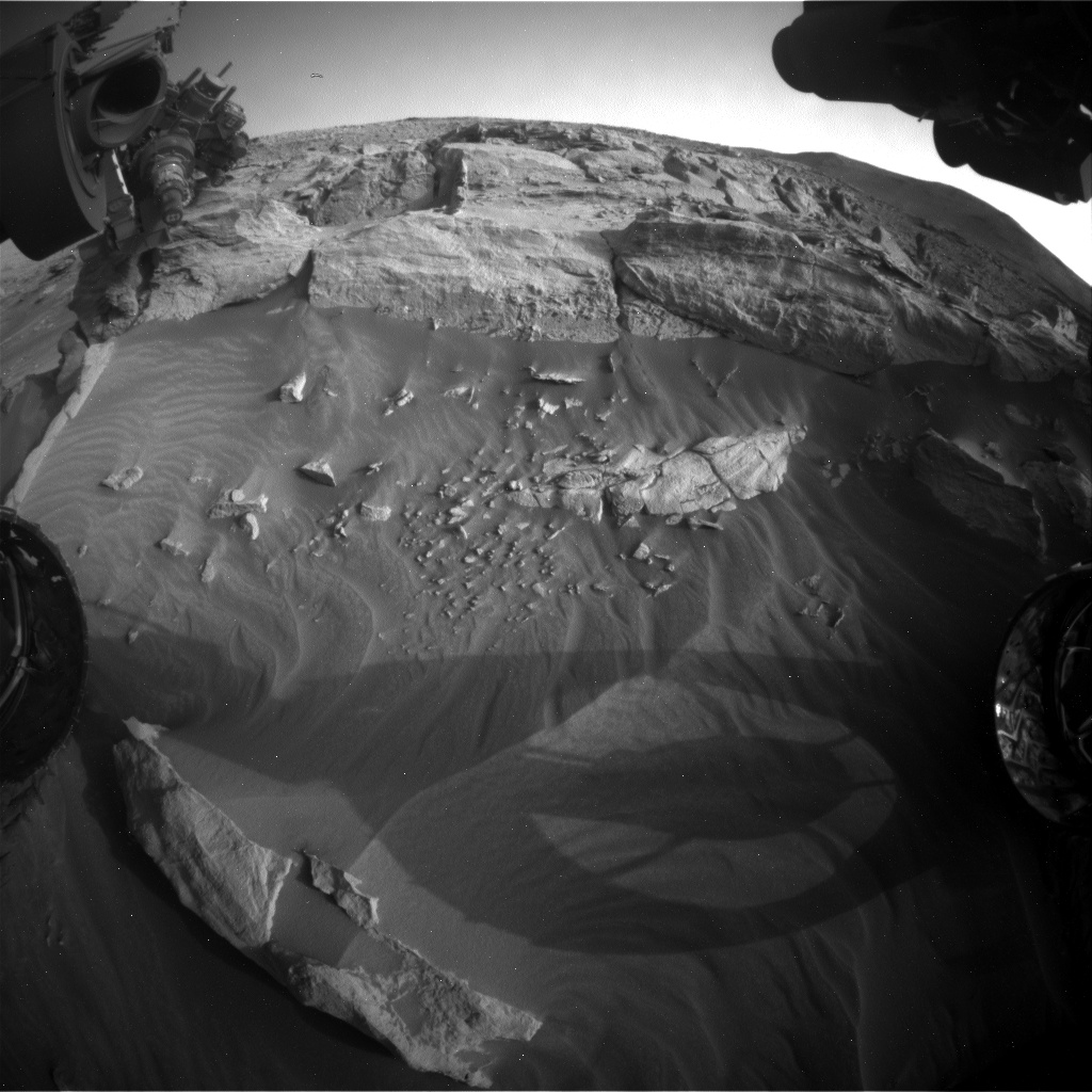 Nasa's Mars rover Curiosity acquired this image using its Front Hazard Avoidance Camera (Front Hazcam) on Sol 3442, at drive 634, site number 94