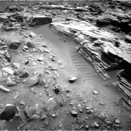 Nasa's Mars rover Curiosity acquired this image using its Right Navigation Camera on Sol 3444, at drive 676, site number 94