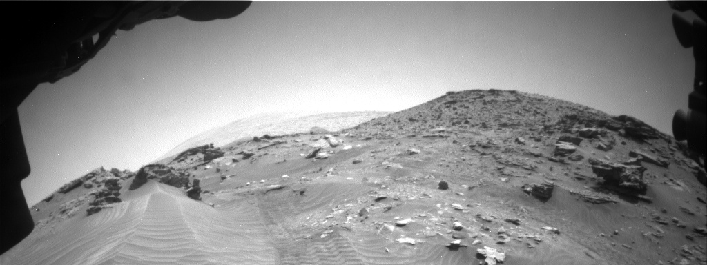 Nasa's Mars rover Curiosity acquired this image using its Front Hazard Avoidance Camera (Front Hazcam) on Sol 3445, at drive 910, site number 94