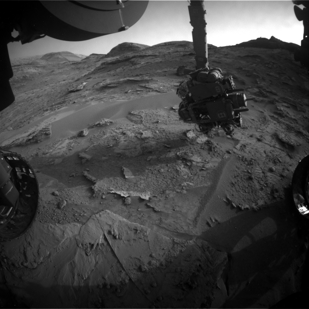 Nasa's Mars rover Curiosity acquired this image using its Front Hazard Avoidance Camera (Front Hazcam) on Sol 3459, at drive 1854, site number 94