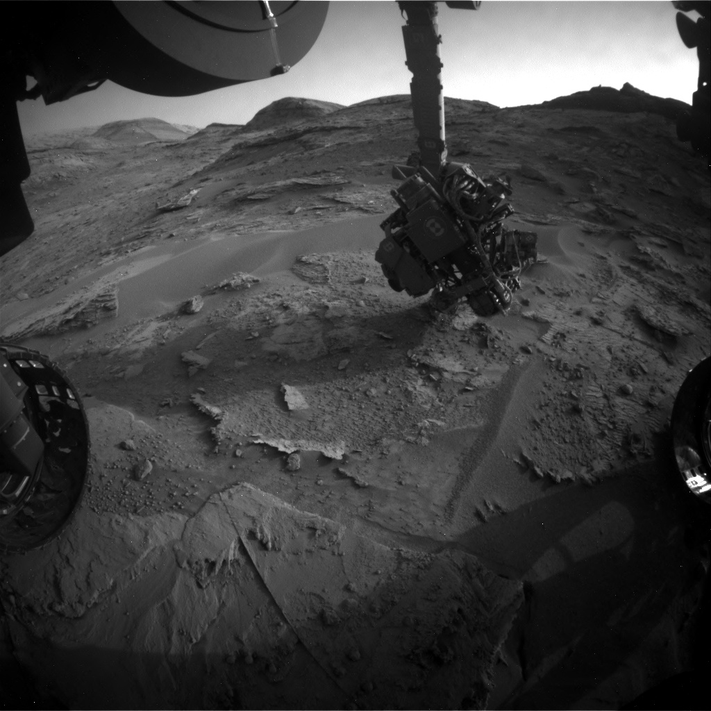 Nasa's Mars rover Curiosity acquired this image using its Front Hazard Avoidance Camera (Front Hazcam) on Sol 3459, at drive 1854, site number 94