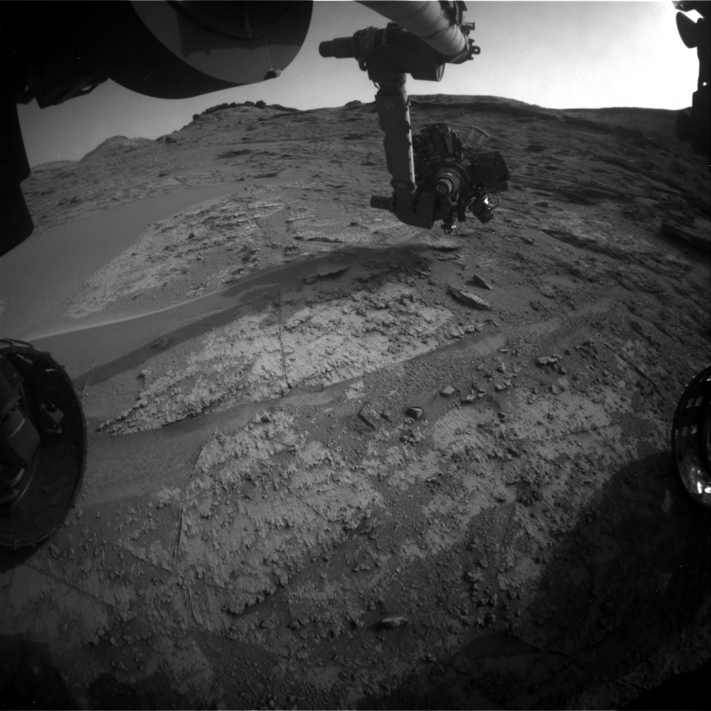 Nasa's Mars rover Curiosity acquired this image using its Front Hazard Avoidance Camera (Front Hazcam) on Sol 3471, at drive 370, site number 95