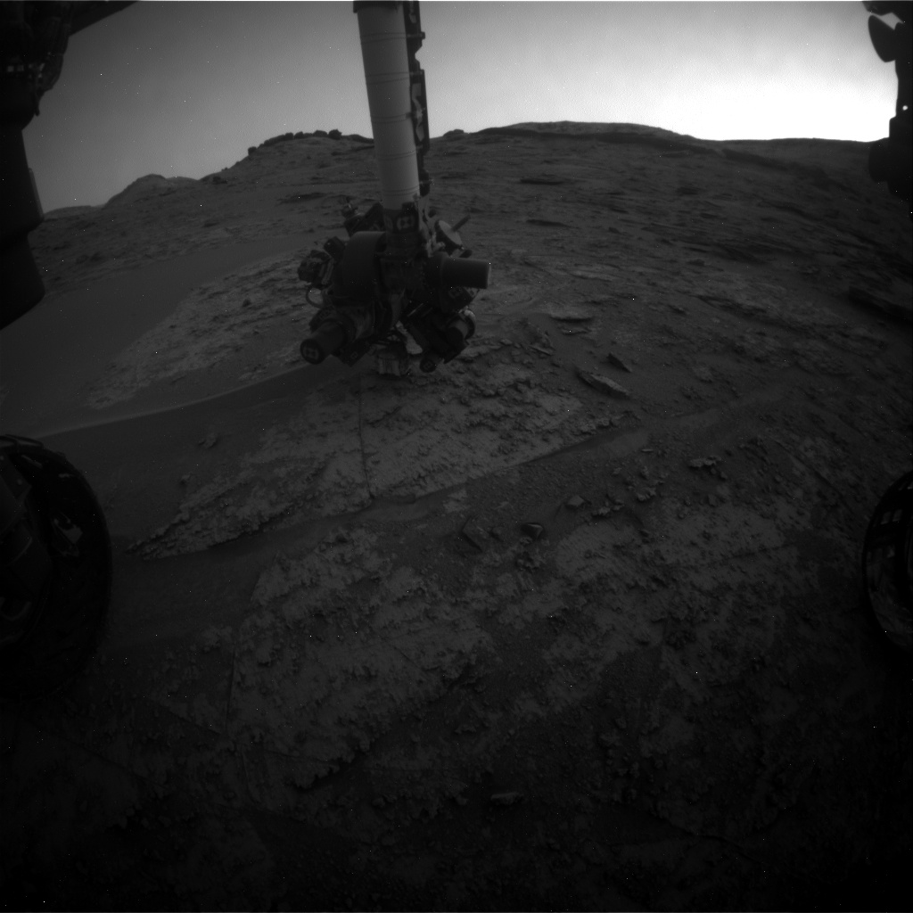 Nasa's Mars rover Curiosity acquired this image using its Front Hazard Avoidance Camera (Front Hazcam) on Sol 3471, at drive 370, site number 95