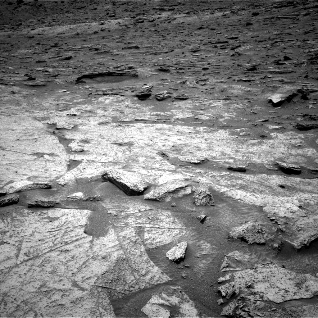 Nasa's Mars rover Curiosity acquired this image using its Left Navigation Camera on Sol 3506, at drive 3020, site number 95