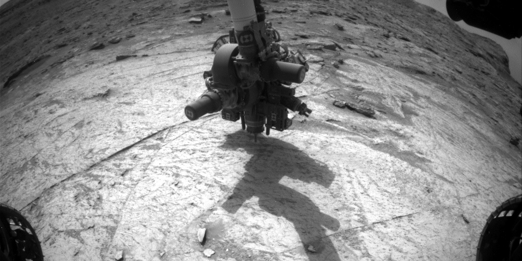 Nasa's Mars rover Curiosity acquired this image using its Front Hazard Avoidance Camera (Front Hazcam) on Sol 3511, at drive 3152, site number 95