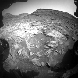 Nasa's Mars rover Curiosity acquired this image using its Front Hazard Avoidance Camera (Front Hazcam) on Sol 3531, at drive 198, site number 96