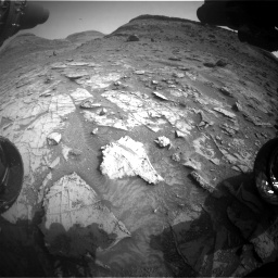 Nasa's Mars rover Curiosity acquired this image using its Front Hazard Avoidance Camera (Front Hazcam) on Sol 3531, at drive 222, site number 96