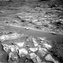 Nasa's Mars rover Curiosity acquired this image using its Right Navigation Camera on Sol 3531, at drive 252, site number 96