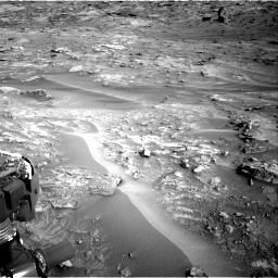 Nasa's Mars rover Curiosity acquired this image using its Right Navigation Camera on Sol 3531, at drive 270, site number 96