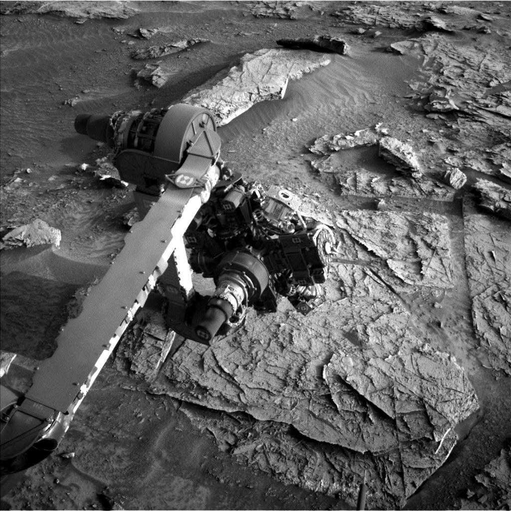 Nasa's Mars rover Curiosity acquired this image using its Left Navigation Camera on Sol 3532, at drive 324, site number 96