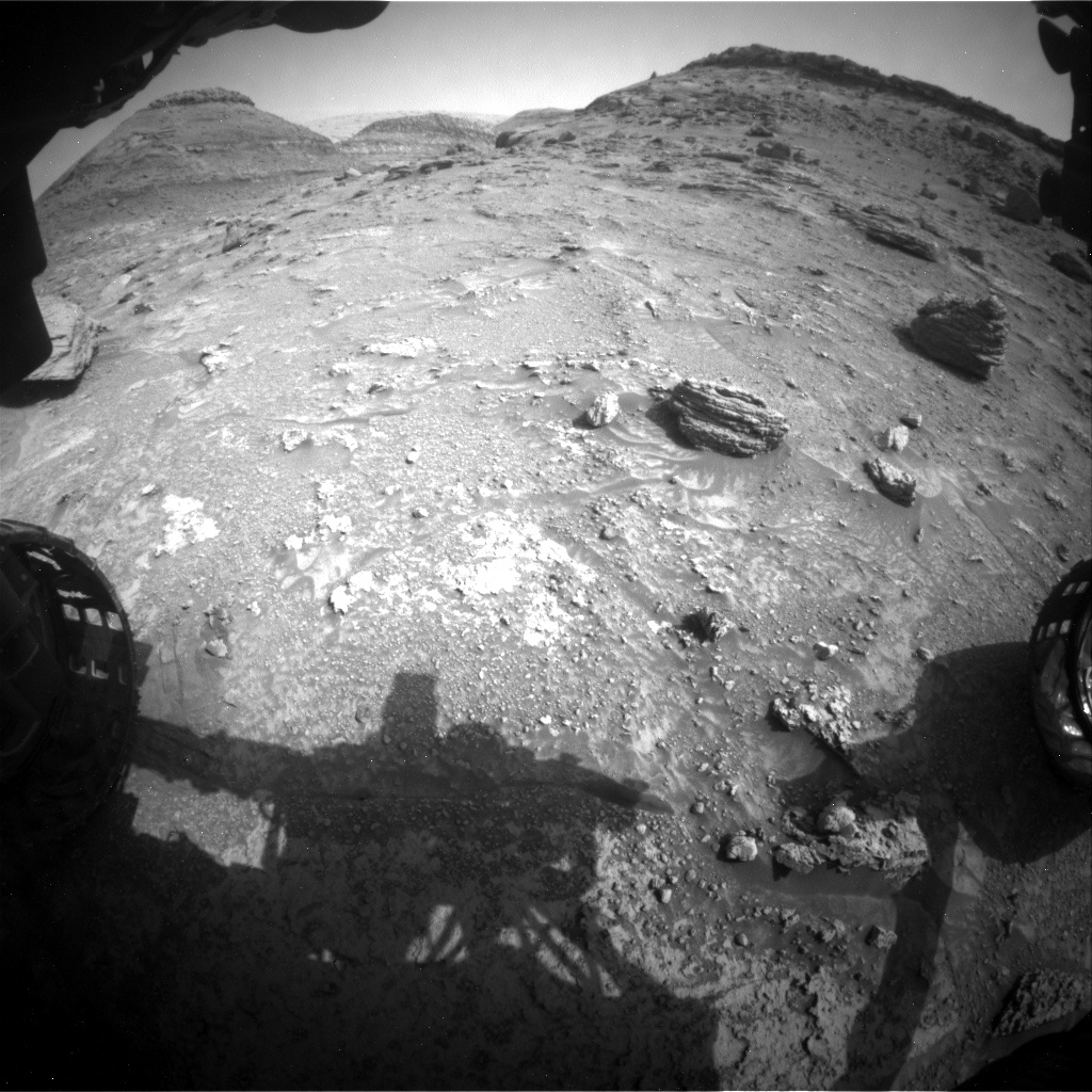 Nasa's Mars rover Curiosity acquired this image using its Front Hazard Avoidance Camera (Front Hazcam) on Sol 3537, at drive 726, site number 96