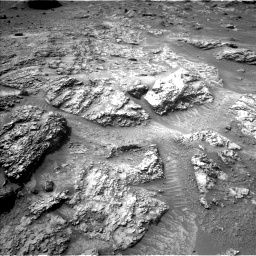 Nasa's Mars rover Curiosity acquired this image using its Left Navigation Camera on Sol 3543, at drive 882, site number 96