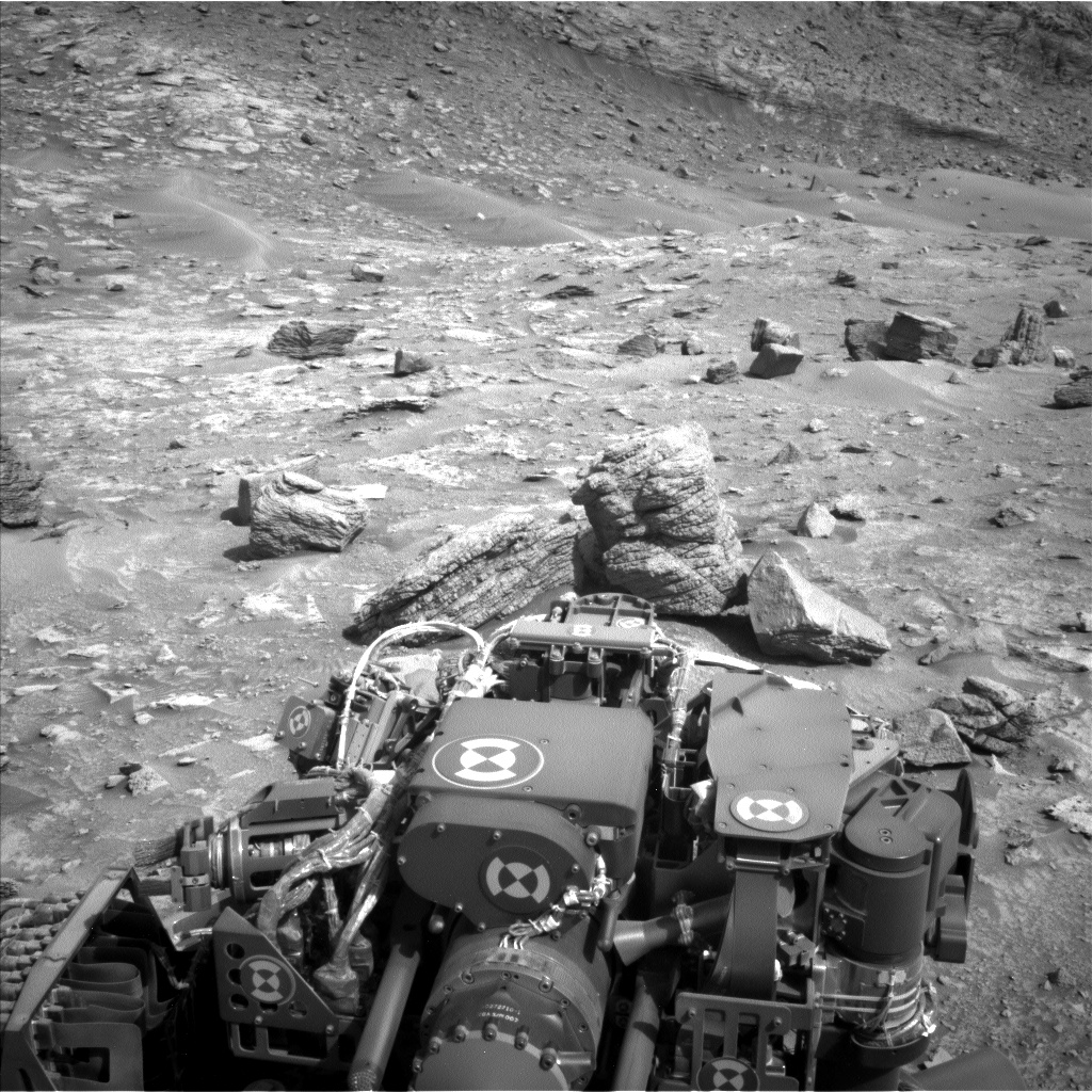 Nasa's Mars rover Curiosity acquired this image using its Left Navigation Camera on Sol 3543, at drive 1038, site number 96