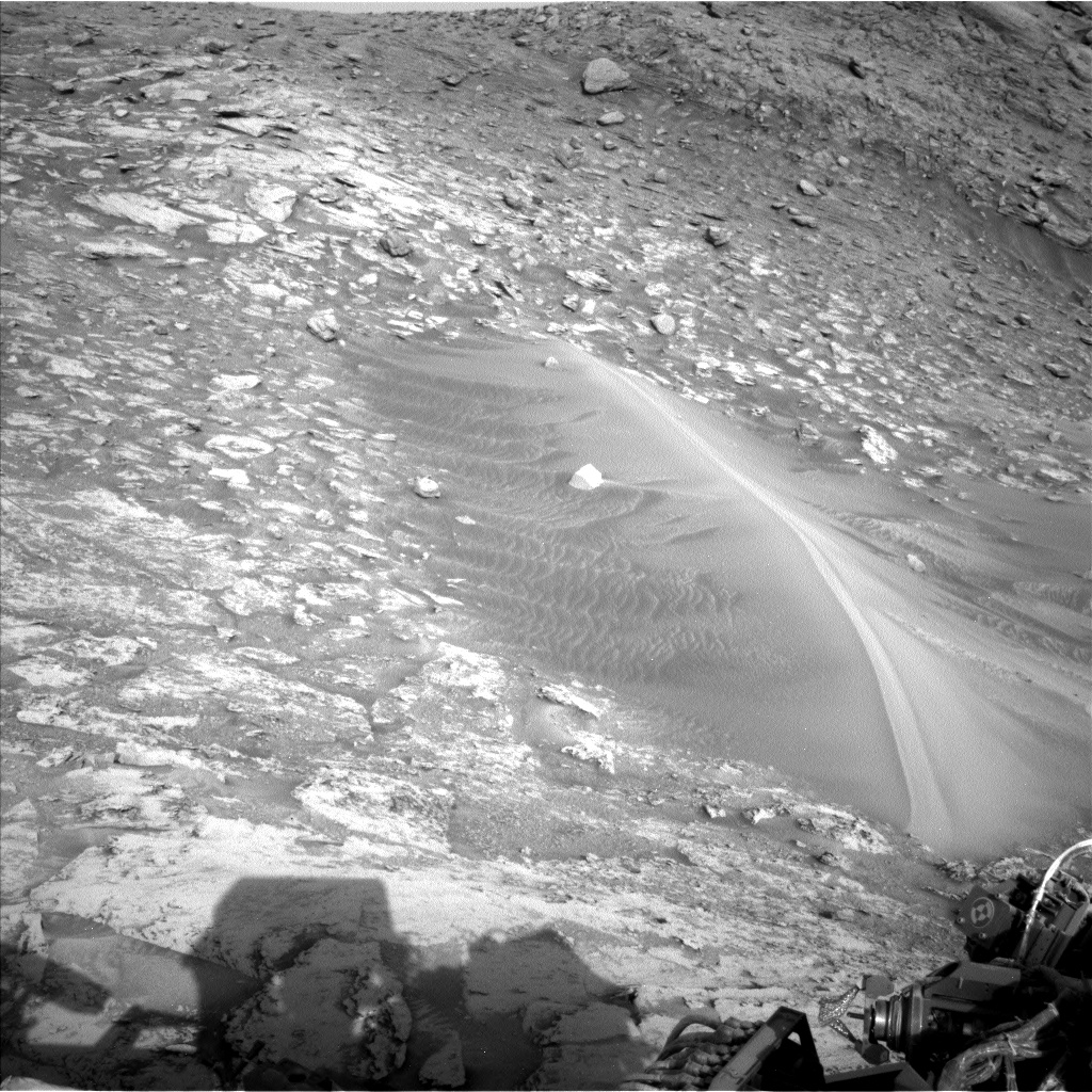 Nasa's Mars rover Curiosity acquired this image using its Left Navigation Camera on Sol 3546, at drive 1766, site number 96