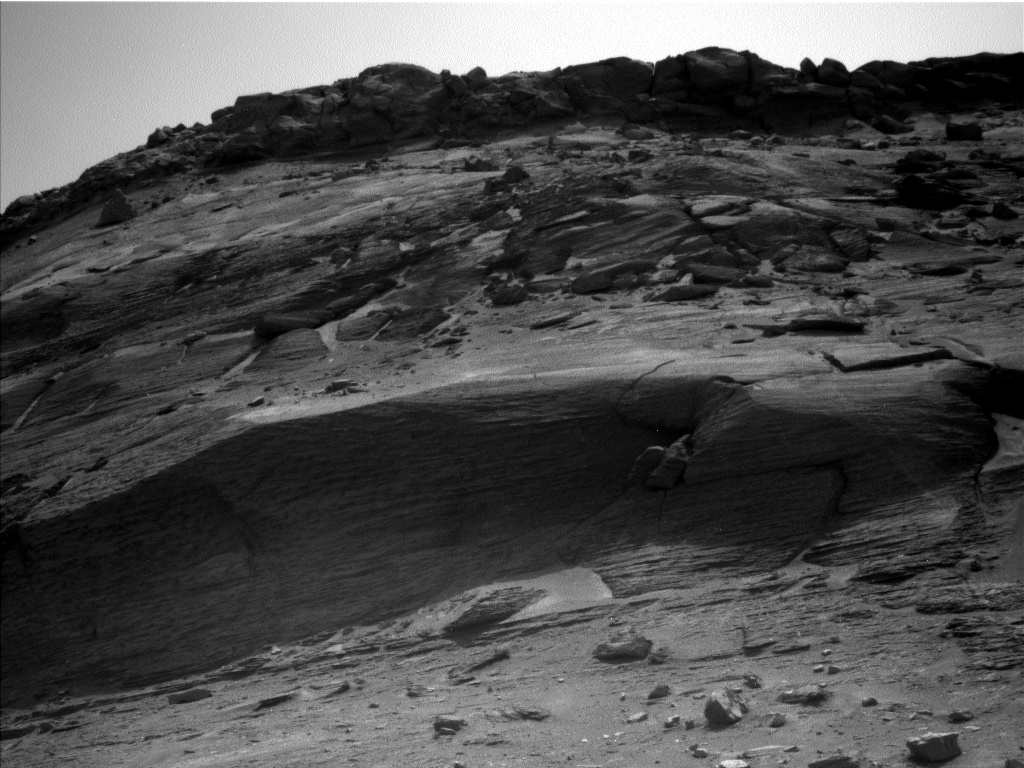Nasa's Mars rover Curiosity acquired this image using its Left Navigation Camera on Sol 3549, at drive 1886, site number 96