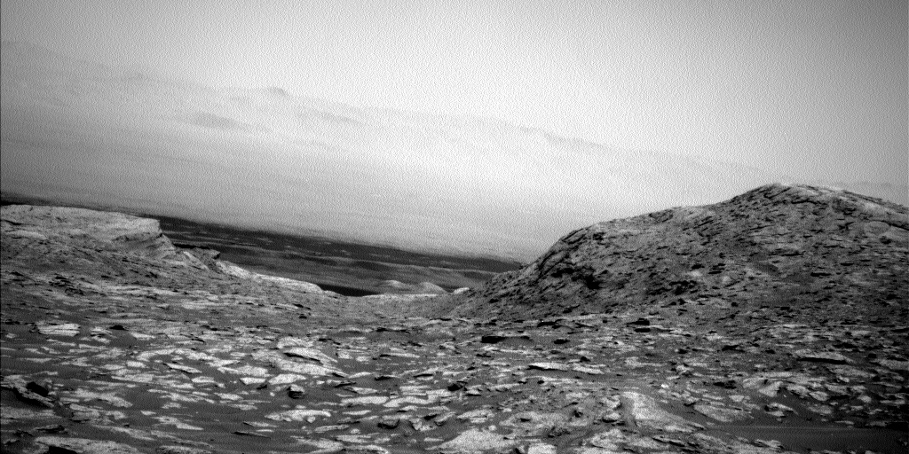 Nasa's Mars rover Curiosity acquired this image using its Left Navigation Camera on Sol 3550, at drive 1886, site number 96