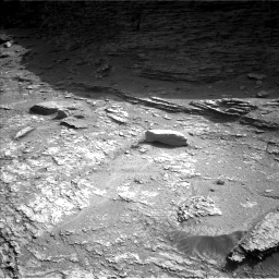 Nasa's Mars rover Curiosity acquired this image using its Left Navigation Camera on Sol 3551, at drive 1988, site number 96