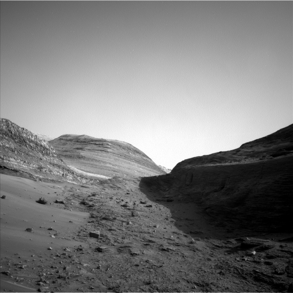 Nasa's Mars rover Curiosity acquired this image using its Left Navigation Camera on Sol 3551, at drive 2118, site number 96