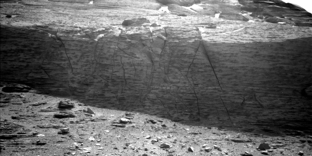 Nasa's Mars rover Curiosity acquired this image using its Left Navigation Camera on Sol 3552, at drive 2118, site number 96