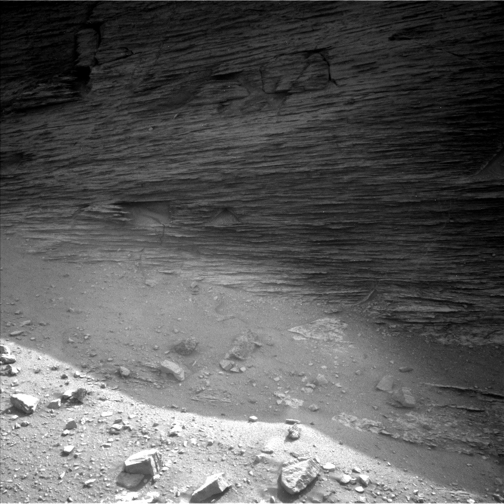 Nasa's Mars rover Curiosity acquired this image using its Left Navigation Camera on Sol 3553, at drive 2376, site number 96