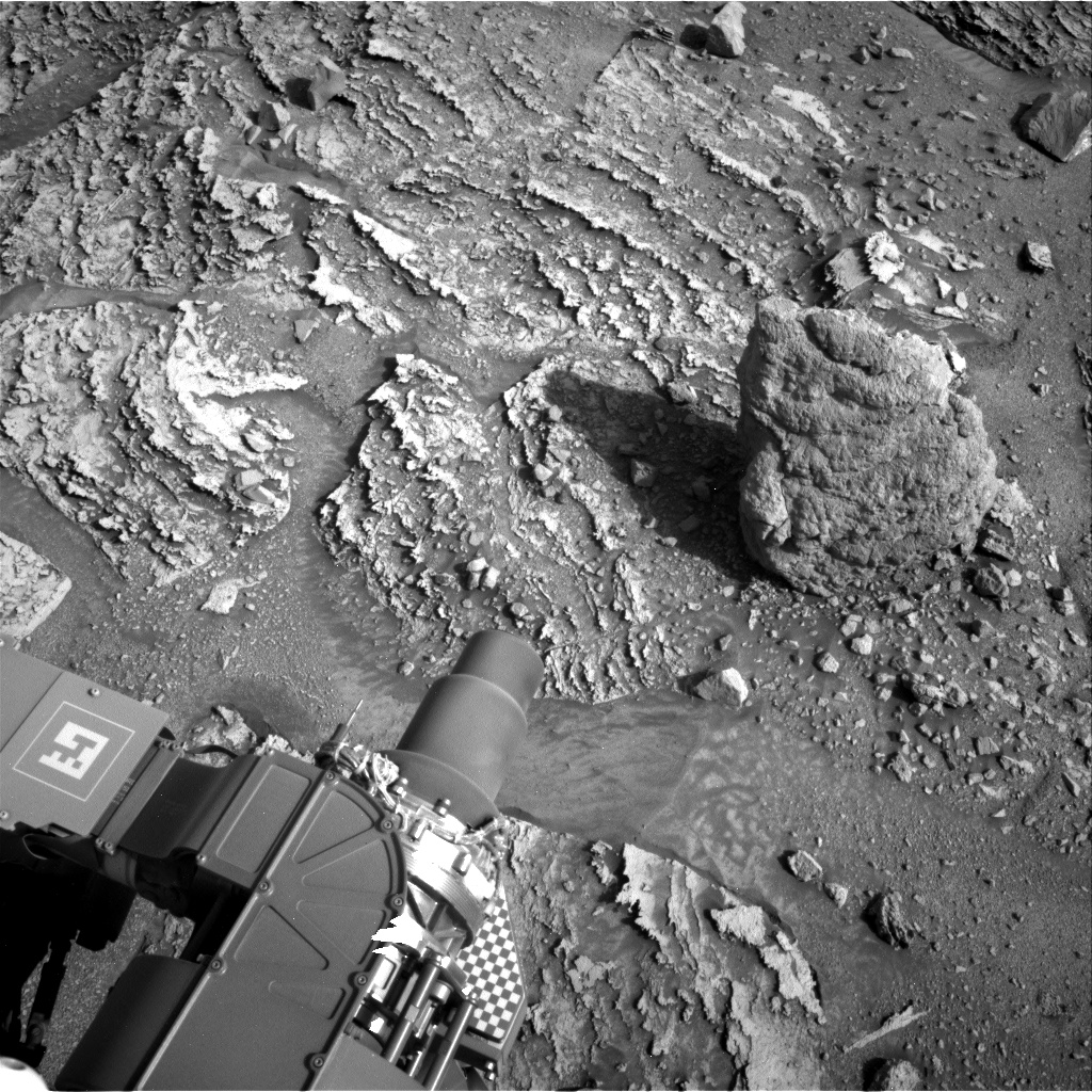 Nasa's Mars rover Curiosity acquired this image using its Right Navigation Camera on Sol 3553, at drive 2376, site number 96