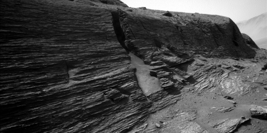 Nasa's Mars rover Curiosity acquired this image using its Left Navigation Camera on Sol 3556, at drive 2376, site number 96