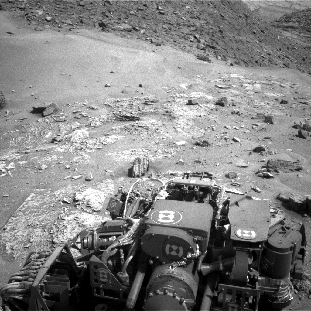 Nasa's Mars rover Curiosity acquired this image using its Left Navigation Camera on Sol 3556, at drive 2460, site number 96