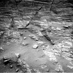 Nasa's Mars rover Curiosity acquired this image using its Left Navigation Camera on Sol 3563, at drive 2814, site number 96