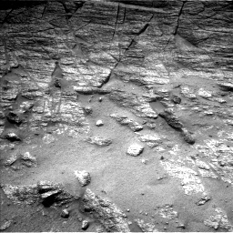 Nasa's Mars rover Curiosity acquired this image using its Left Navigation Camera on Sol 3563, at drive 2820, site number 96