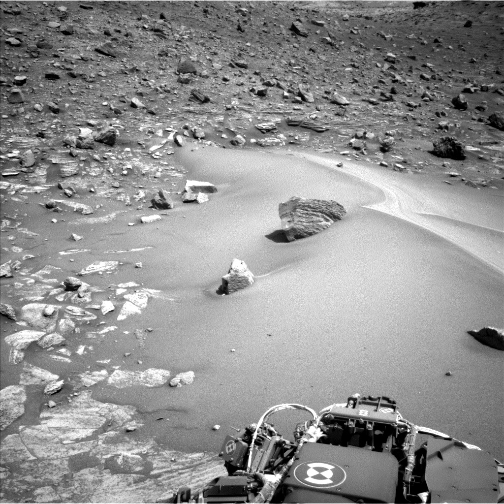 Nasa's Mars rover Curiosity acquired this image using its Left Navigation Camera on Sol 3563, at drive 2862, site number 96