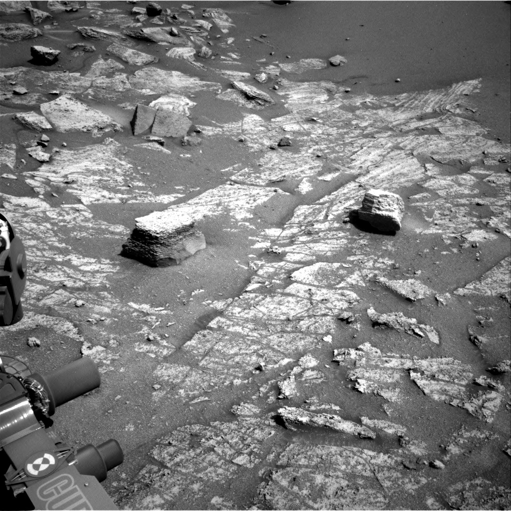 Nasa's Mars rover Curiosity acquired this image using its Right Navigation Camera on Sol 3563, at drive 2820, site number 96