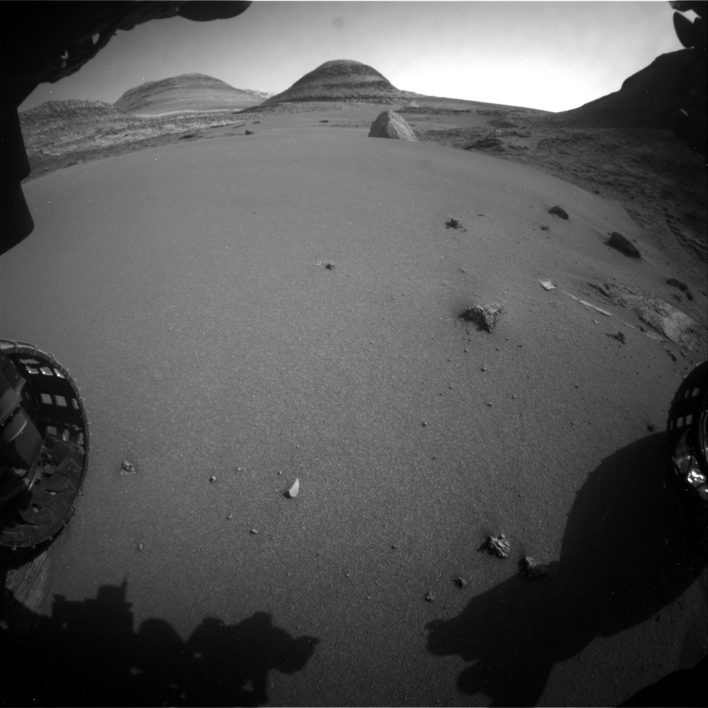 Nasa's Mars rover Curiosity acquired this image using its Front Hazard Avoidance Camera (Front Hazcam) on Sol 3564, at drive 3096, site number 96