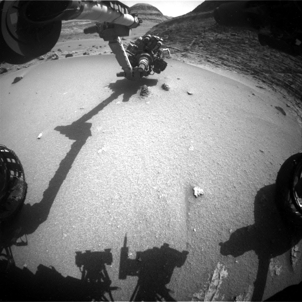 Nasa's Mars rover Curiosity acquired this image using its Front Hazard Avoidance Camera (Front Hazcam) on Sol 3564, at drive 2862, site number 96