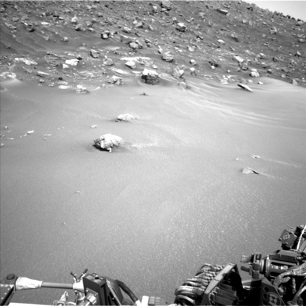 Nasa's Mars rover Curiosity acquired this image using its Left Navigation Camera on Sol 3565, at drive 3150, site number 96