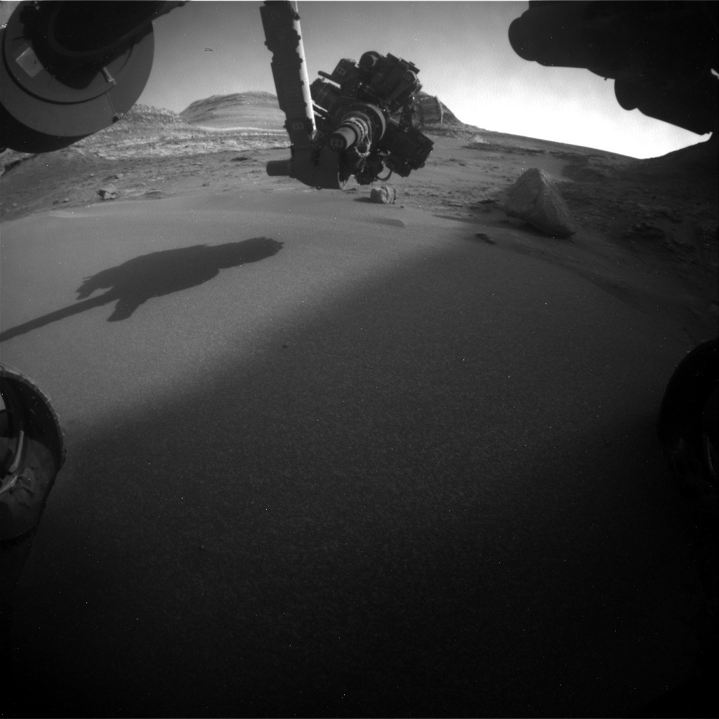 Nasa's Mars rover Curiosity acquired this image using its Front Hazard Avoidance Camera (Front Hazcam) on Sol 3566, at drive 3150, site number 96